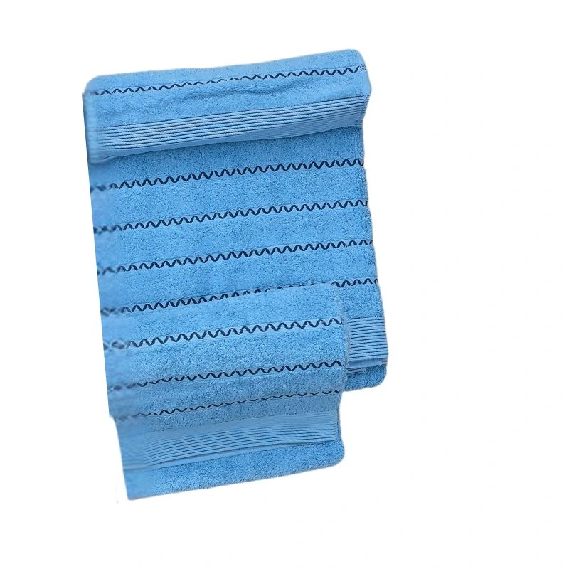 Juego de 3 toallas portuguesas azul claro