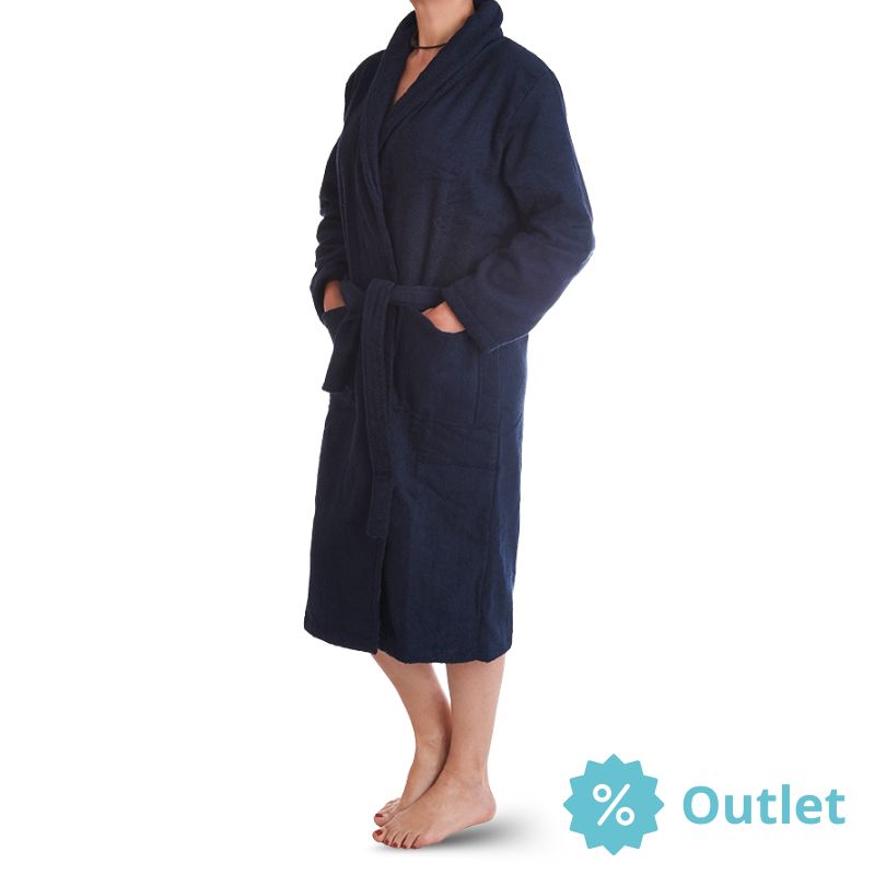 OUTLET Albornoz azul marino talla S