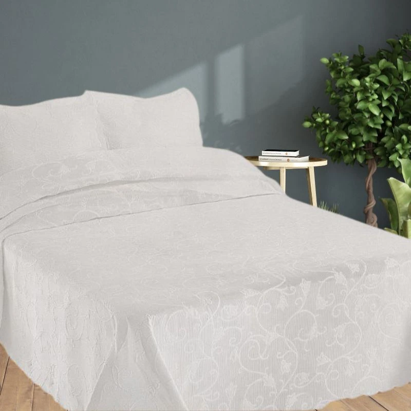 Cojines colcha blanca Julia - Algodonea Textil