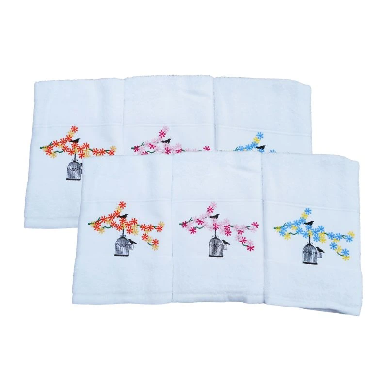 Paños de cocina blanco bordado felpa 100% algodón Paños de cocina blanco bordado felpa 100% algodón