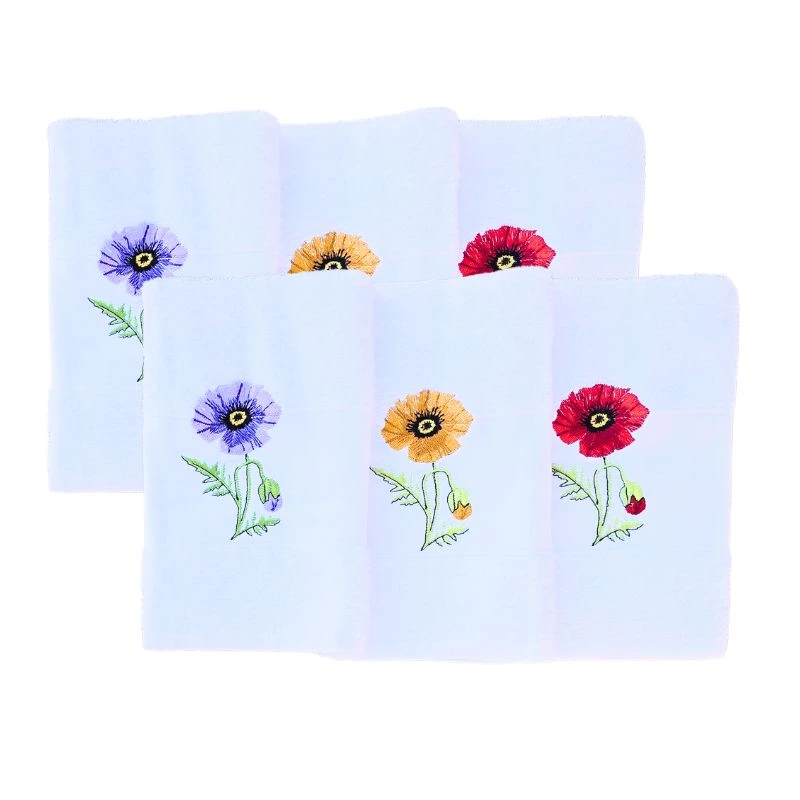 Paños de cocina blancos absorbentes bordados - Prima Vera