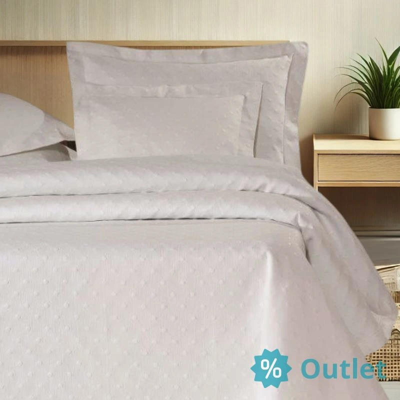 Colcha blanca con relieve liquidación - Algodonea Outlet