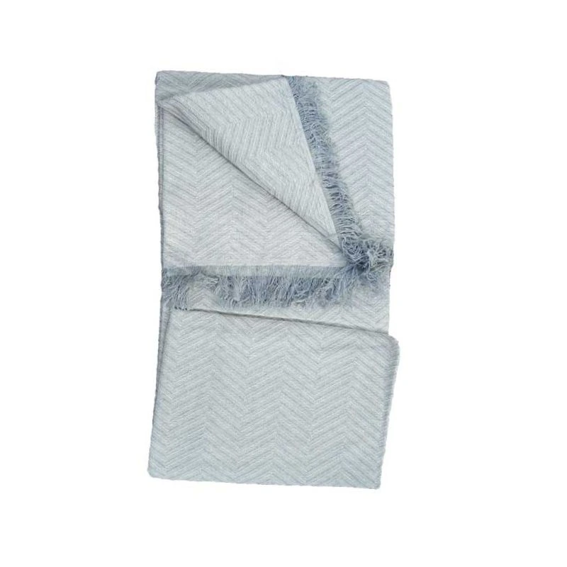 Manta de sofá espiga gris claro