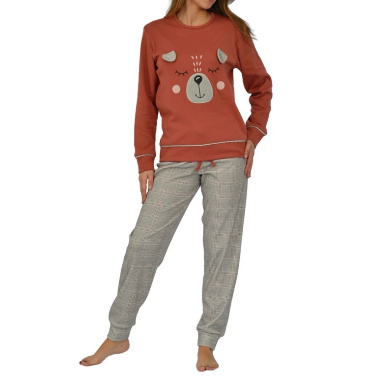 Pijama juvenil de invierno - naranja Osito