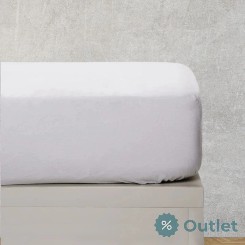 Sábana bajera franela 150 cm blanca