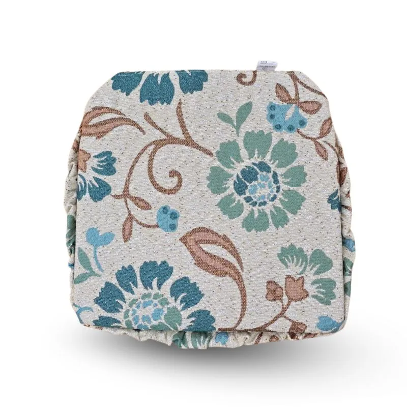 Cojín de Silla Ajustable Flores azul