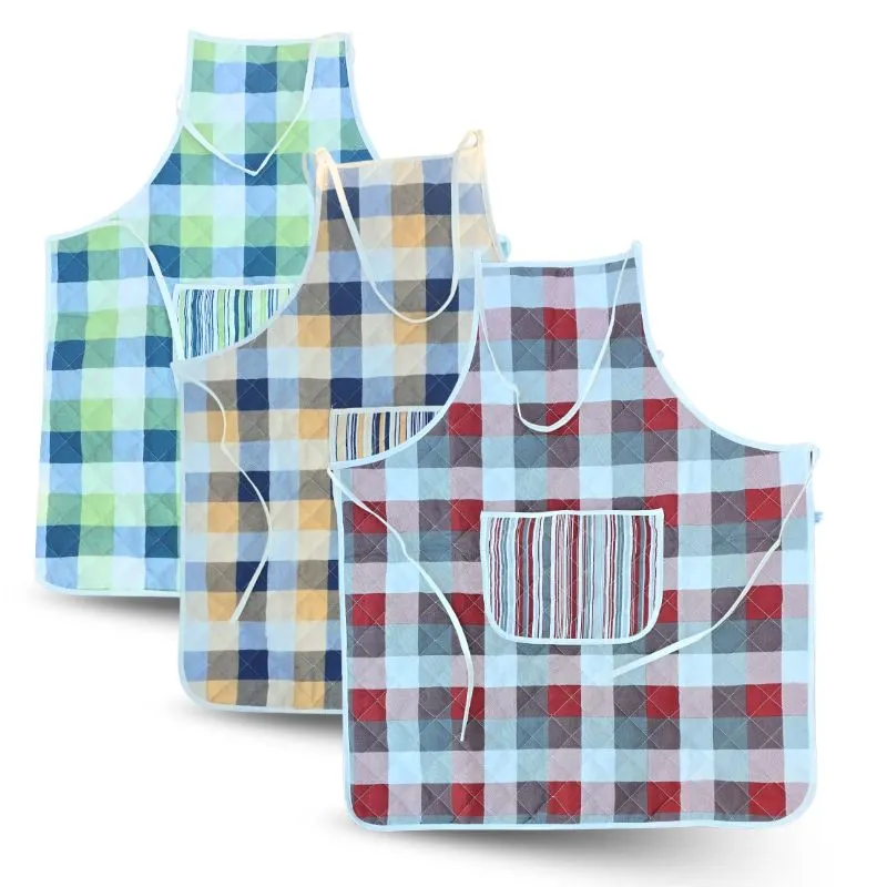 Delantal acolchado cuadros, pack de 3