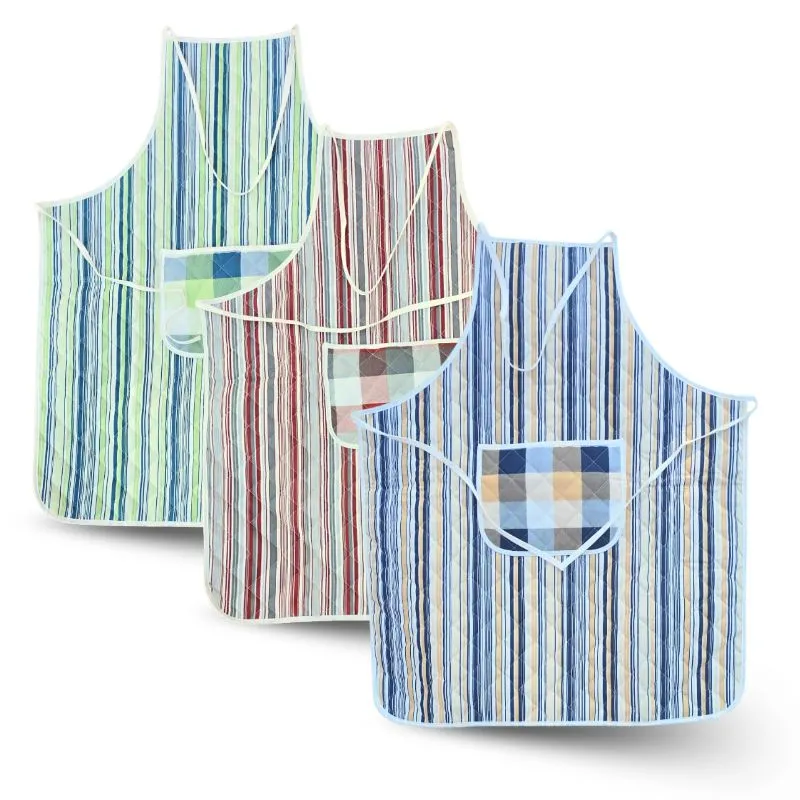 Delantal acolchado rayas, pack de 3